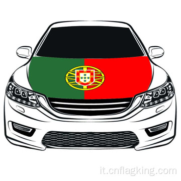 La Coppa del mondo 100 * 150 cm Bandiera del Portogallo Bandiera del cofano dell&#39;auto I tessuti elastici possono essere lavati